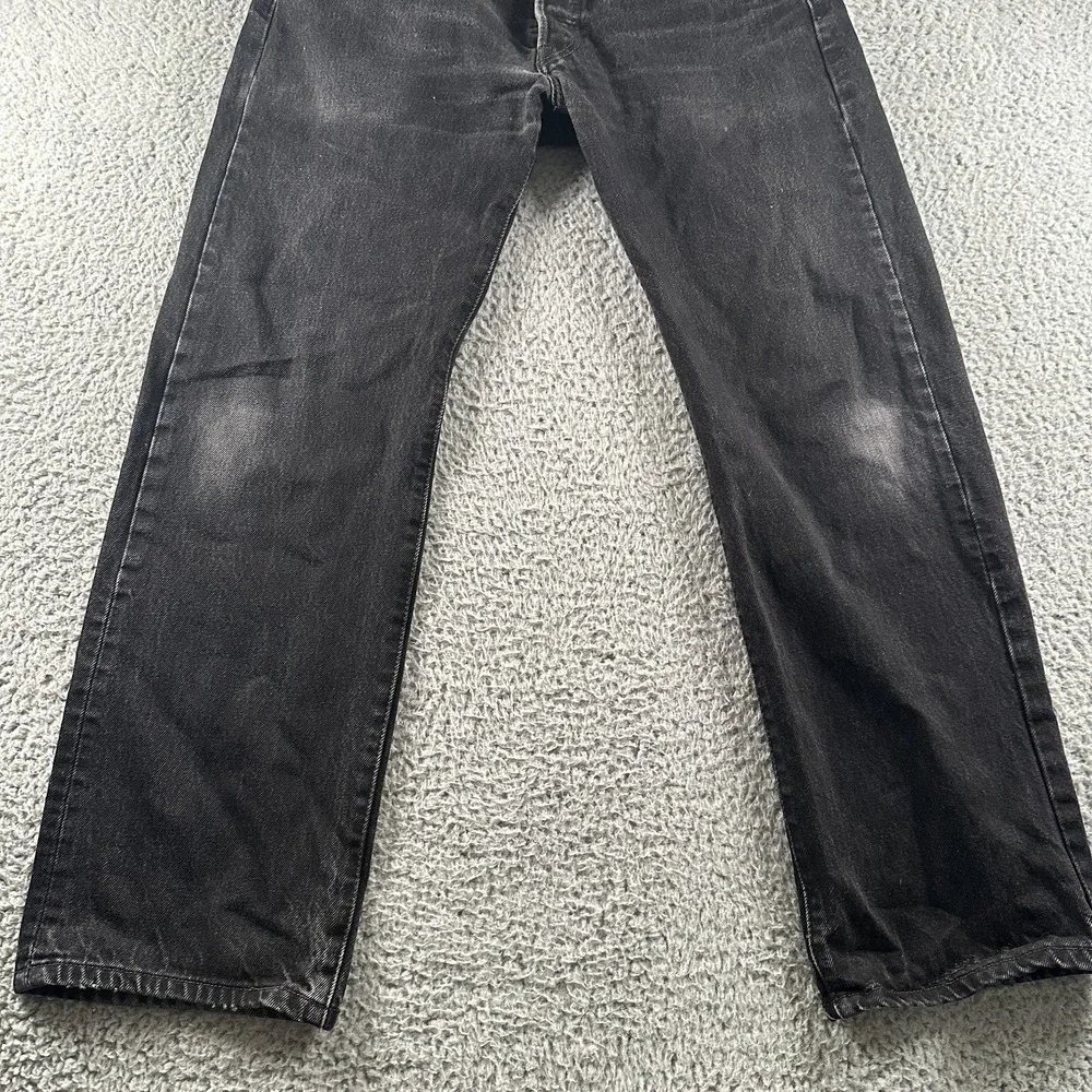 Levis 501xx Jeans Mens 34x30 Black Straight Leg Button Fly Dark Wash Denim Y2K